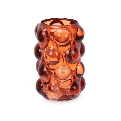 Ljusstakar Mikro-prlor Orange Glas 8,4 x 12,5 x 8,4 cm (12 anta