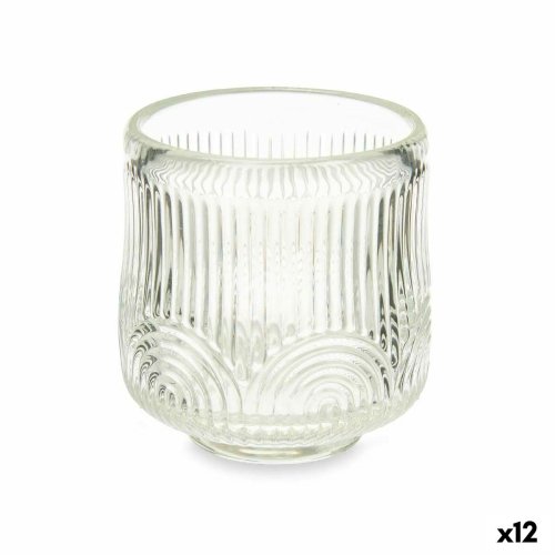 Ljusstakar Rnder Transparent Glas 7,5 x 7,8 x 7,5 cm (12 antal)