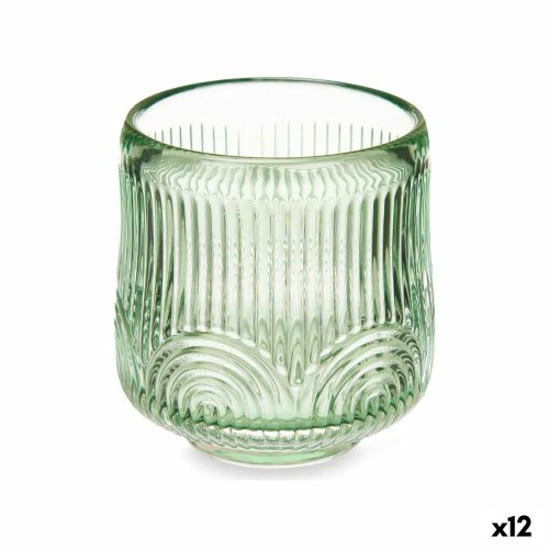 Ljusstakar Rnder Grn Glas 7,5 x 7,8 x 7,5 cm (12 antal)