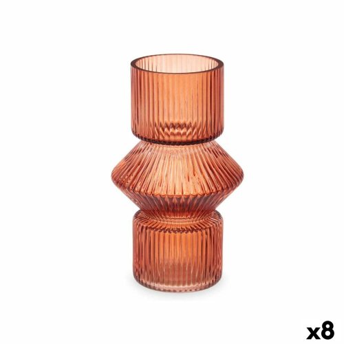 Vas Gift Decor Orange Takpanna Glas R�nder 9,5 x 16,5 x 9,5 cm 1