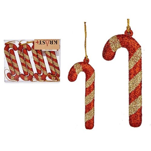Juldekorationer Krist+ 00543-2 Rd Gyllene Plast Kpp 6,5 x 1 cm