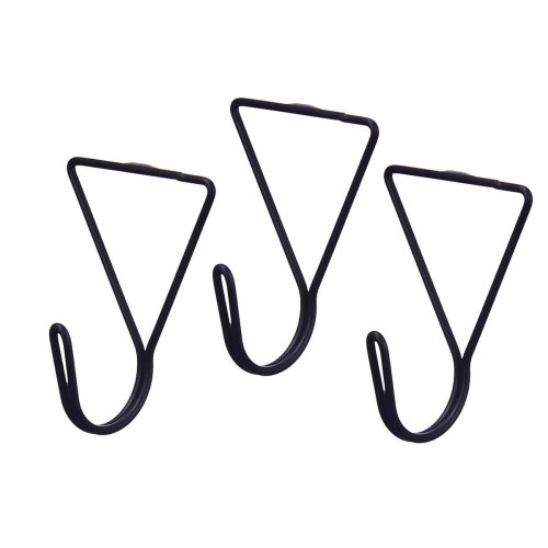 Kldhngare Svart Metall Triangulr Set 3 Delar (6 antal)
