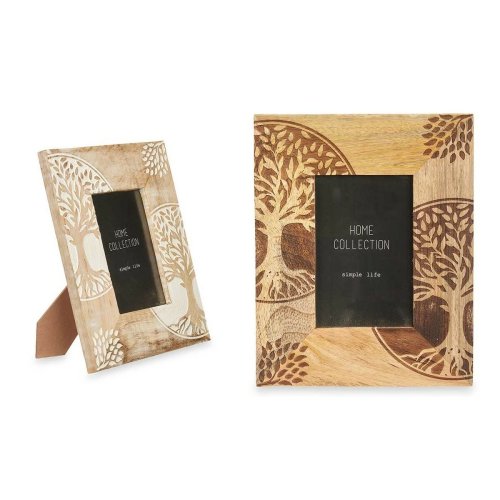 Fotoram Gift Decor Vit Brun Mangotr Livets trd (6 antal)