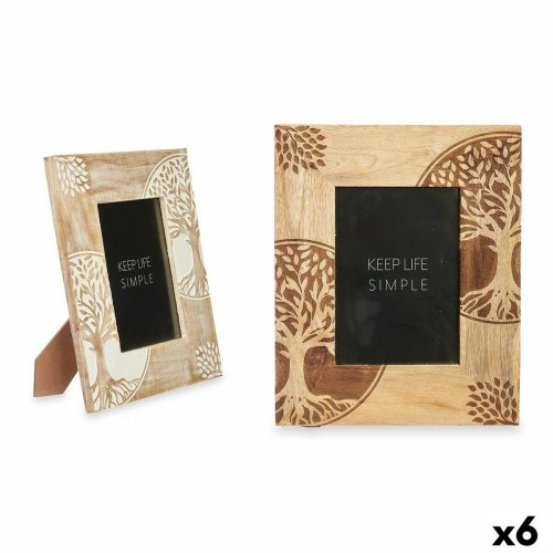 Fotoram Gift Decor Vit Brun Mangotr Livets trd (6 antal)