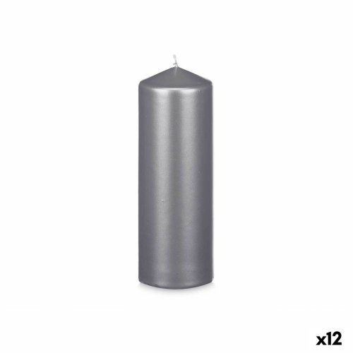 Ljus Acorde 92541 Silvrig 7 x 20 x 7 cm (12 antal)
