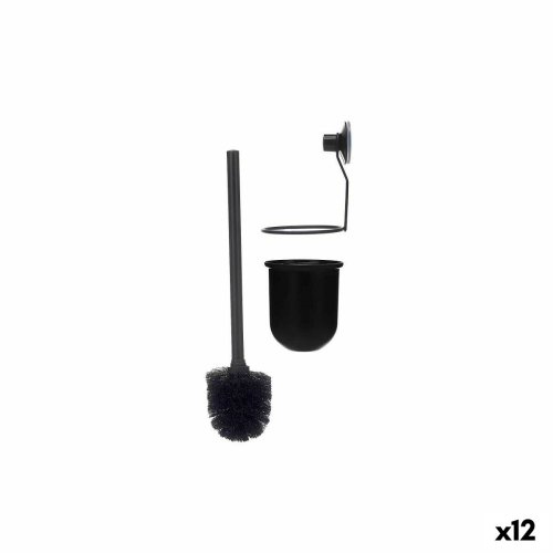 Toalettborste Berilo CN-W3100-15 Svart Stl ABS 10 x 36 x 10 cm