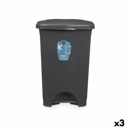 Pedalhink Antracitgr Plast 50 L (3 antal)