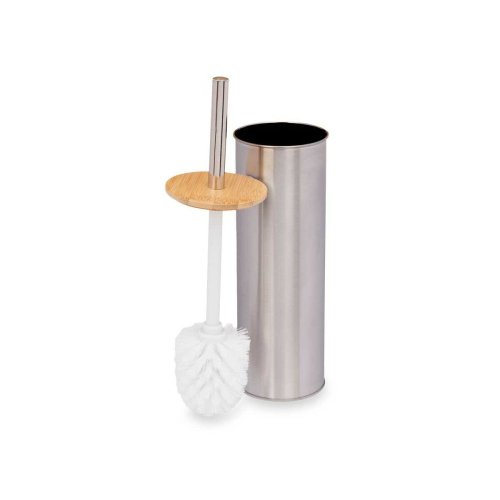 Toalettborste Berilo B1041SW Silvrig Bambu Rostfritt stl 9,5 x
