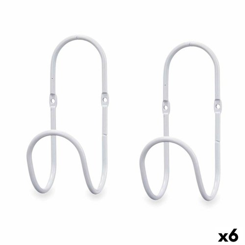 Kldhngare Vit Metall Set 2 Delar (6 antal)