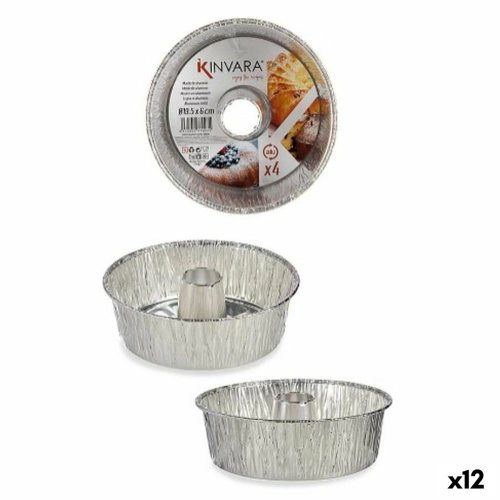 Set med Formar fr Bakverk Kinvara 30286C Silvrig Aluminium 19,5