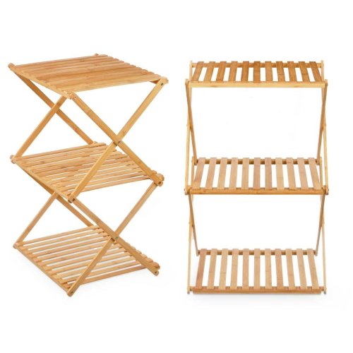 Bokhylla CH68220-5 Naturell Bambu 40 x 62 x 33,5 cm (4 antal)