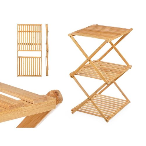 Bokhylla CH68220-5 Naturell Bambu 40 x 62 x 33,5 cm (4 antal)