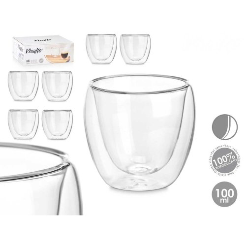 Glas fr vatten Vivalto OCT-DG2319 Transparent Borosilikatglas 1