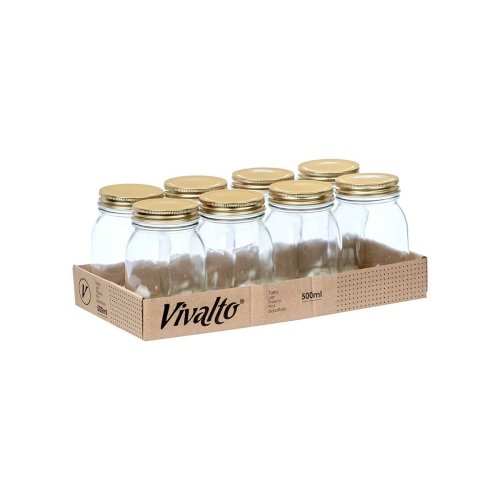 Burk Vivalto Transparent Gyllene 500 ml (8 antal)