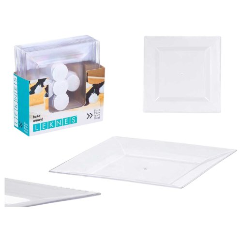 Tallriksset Leknes CK80668-2-T Transparent polystyren Plast 20,3