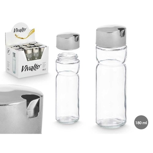 Oljeflaska Vivalto OCT-TW022 Transparent Silvrig Metall Glas Pla