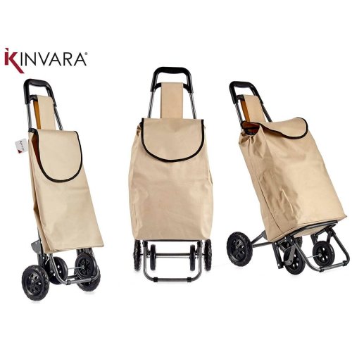 Kundvagn Kinvara WR3069-3 Svart Beige 30 L 22 x 98 x 38 cm (6 an