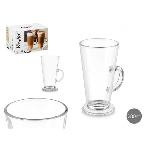 Kristallglas Vivalto CAFE LATTE Transparent Glas 280 ml (6 antal