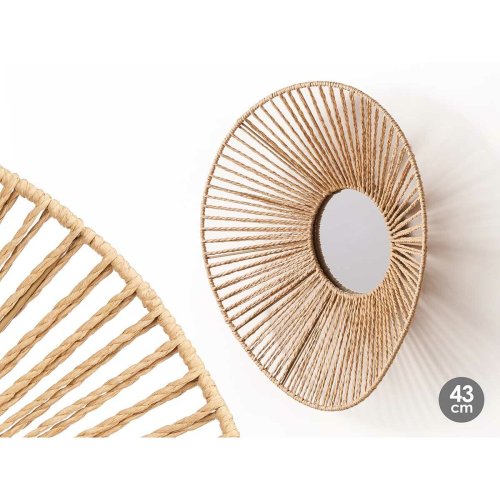 Vggspegel Gift Decor Naturell Avlng 43 x 13,5 x 38 cm (4 antal