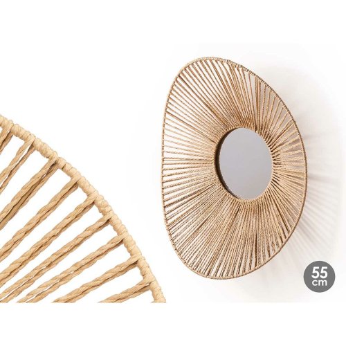 Vggspegel Gift Decor Naturell Avlng 55 x 14 x 48 cm (4 antal)