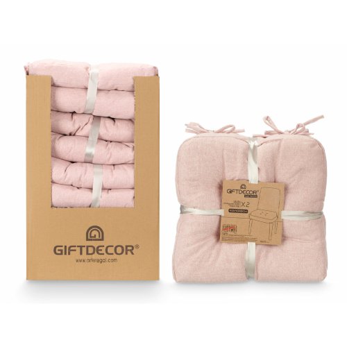 Set med dynor Gift Decor Rosa 40 x 40 x 7 cm 2 Delar (6 antal)