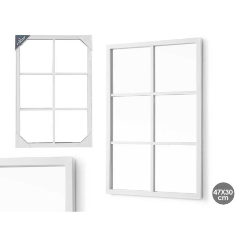 Vggspegel Gift Decor Vit Terek 70 x 47 x 2 cm (6 antal)