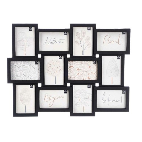 Fotoram f�r upph�ngning Gift Decor Svart polypropen (4 antal)