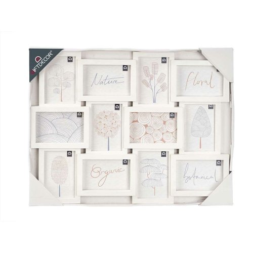 Fotoram f�r upph�ngning Gift Decor Vit polypropen (4 antal)