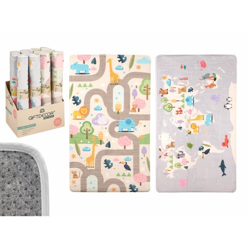 Lekmatta Gift Decor djur 140 x 0,6 x 80 cm Multicolour (12 antal