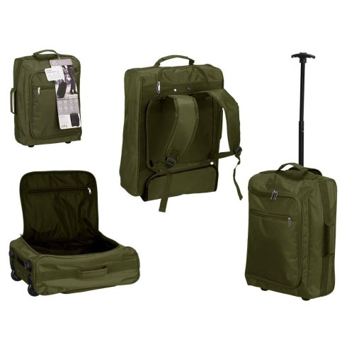 Trolley Backpack Svart Grn Polyester Metall Plast 31,5 l 35 x 1
