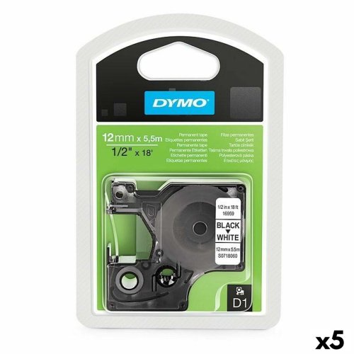 Laminerat Band till Etikettskrivare Dymo D1 16959 12 mm x 5,5 m