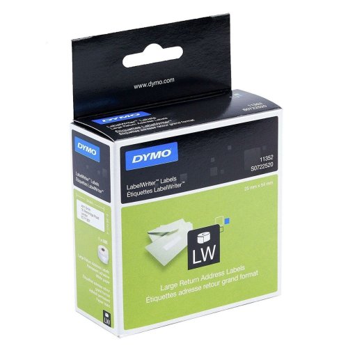 Etiketter till Skrivare Dymo 500 Delar 25 x 54 mm Vit Svart (6 a