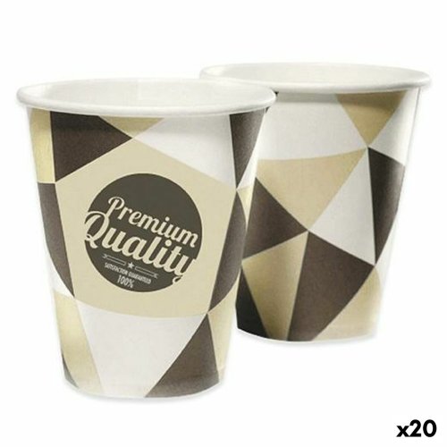 Glasset Maxi Products Brun Beige Papp 120 ml Disponibel (20 anta