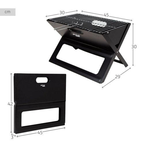 Brbar Grill Aktive Svart Stl Jrn 45 x 30 x 29 cm
