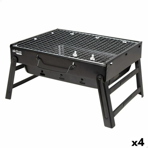 Brbar Grill Aktive Rektangulr Svart Stl 40 x 20 x 28 cm