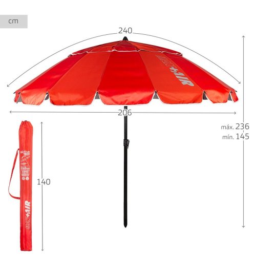 Paraply Aktive Rd 240 x 235 x 240 cm (6 antal)