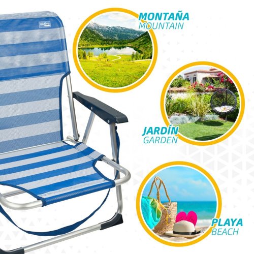 Strandstol Aktive Hopfllbar Bl 44 x 72 x 35 cm (4 antal)