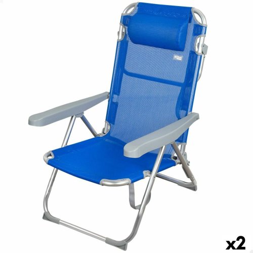 Strandstol Aktive Hopfllbar Bl 48 x 90 x 60 cm (2 antal)