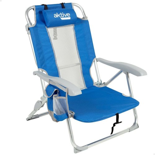 Strandstol Aktive Bl Vit 49 x 78 x 56 cm (2 antal)