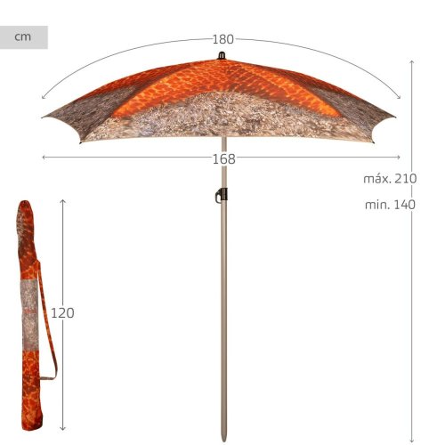 Paraply Aktive 180 x 210 x 180 cm 180 x 215 x 180 cm (6 antal)