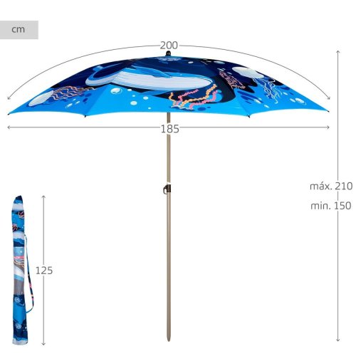 Paraply Aktive 200 x 215 x 200 cm (6 antal)