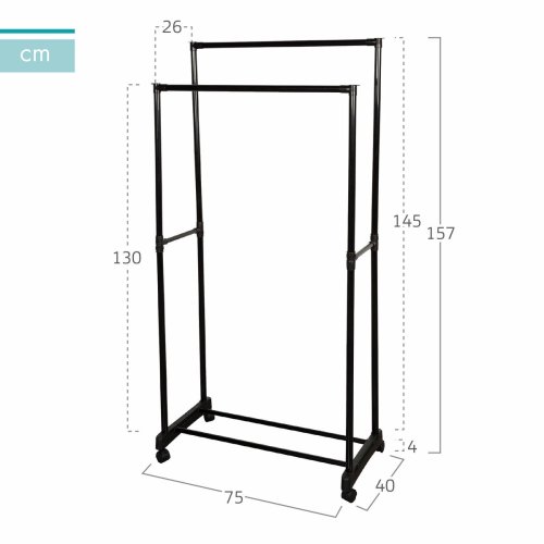 Kapphngare Max Home Stl Plast 75 x 157 x 40 cm (4 antal)