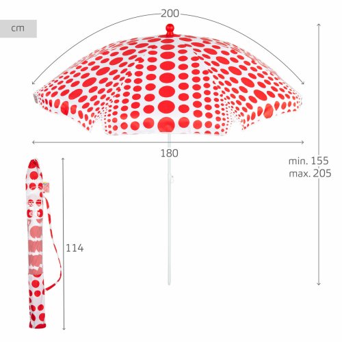 Parasoll Aktive Rd 200 x 205 x 200 cm (6 antal)