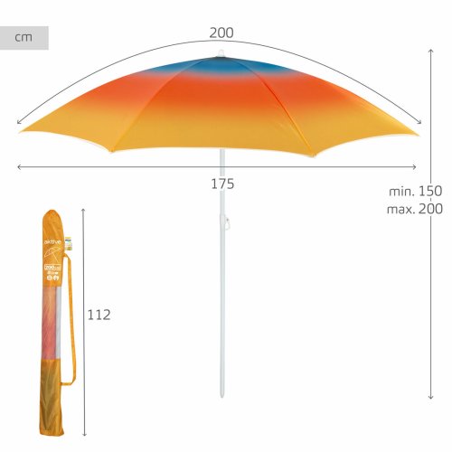 Parasoll Aktive Multicolour 200 x 200 x 200 cm (6 antal)