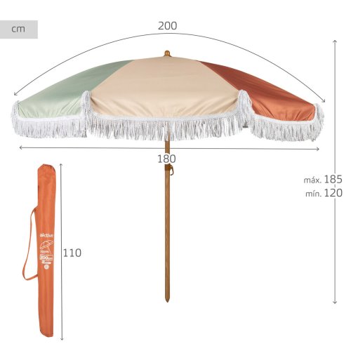 Parasoll Aktive  200 cm 200 x 185 x 200 cm (4 antal)
