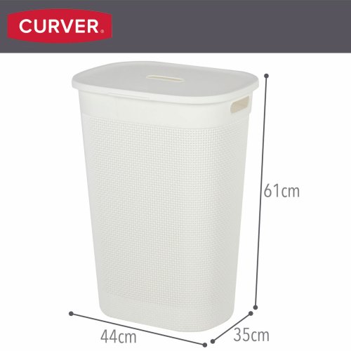 Tvttkorg Curver Vit Plast 55 L 44 x 61 x 35 cm (8 antal)