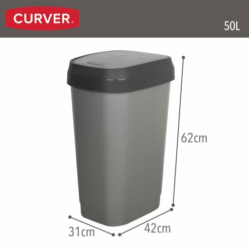 Soptunna Curver Mrkgr Plast 50 L (6 antal)