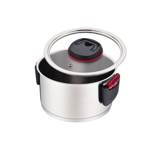Gryta med lock Feel Maestro MR-3530-16 Svart Rd Stl Rostfritt