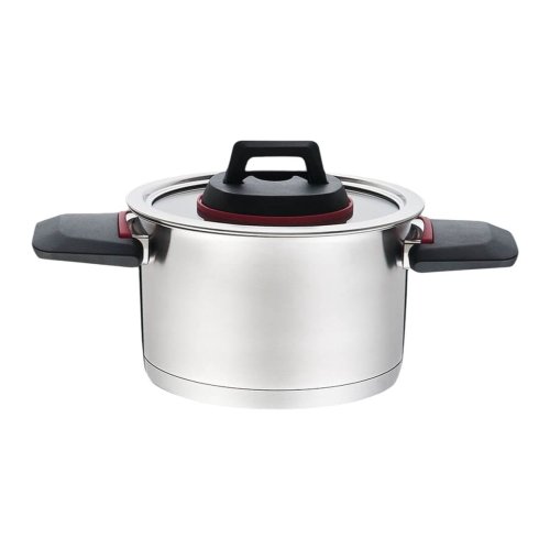 Gryta med lock Feel Maestro MR-3530-22 Svart Rd Stl Rostfritt