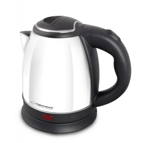 Vattenkokare Esperanza EKK128W Vit Svart Rostfritt stl Plast 13